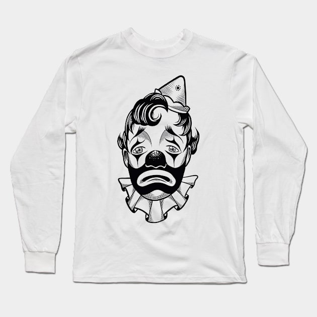 Clown Long Sleeve T-Shirt by Adorline